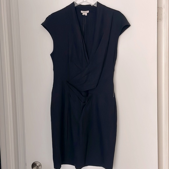 Helmut lang black drapey dress size 8 - Picture 1 of 7